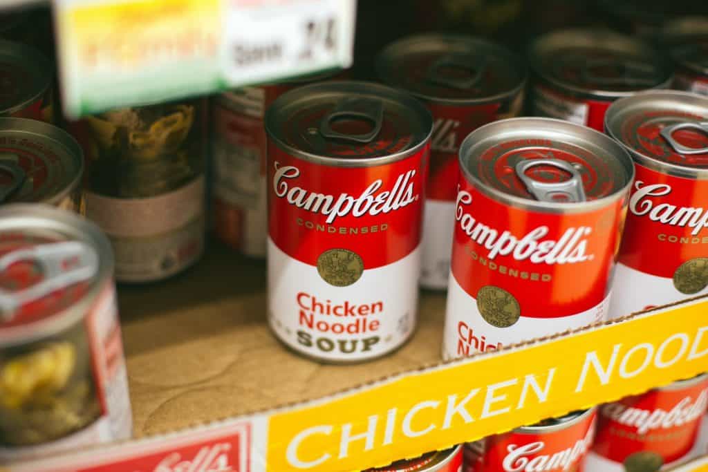 Canned soup