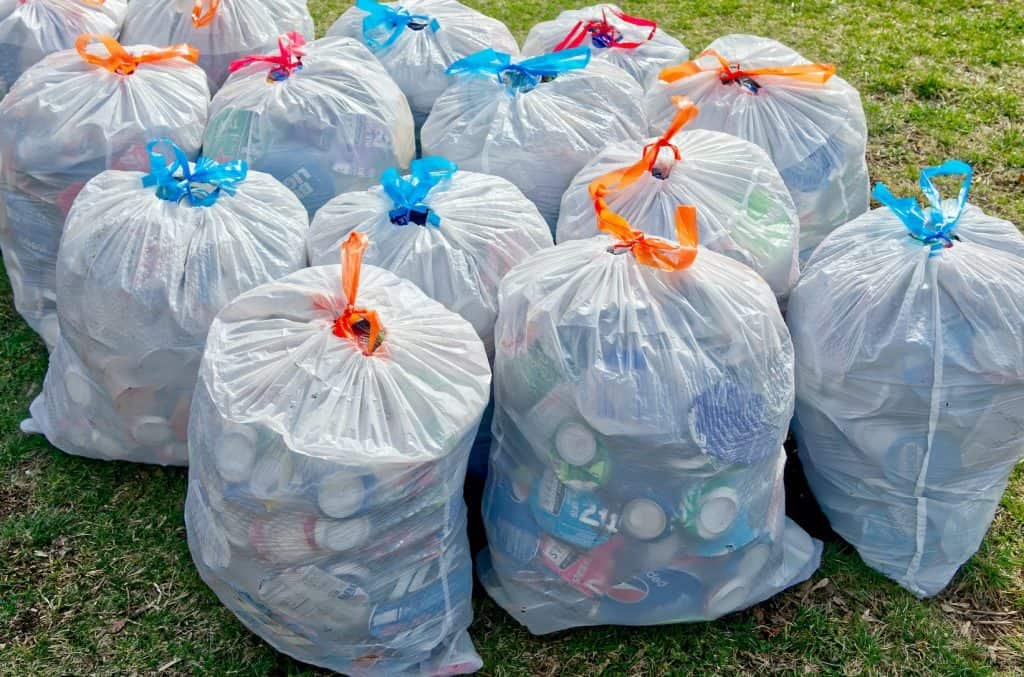 Garbage Bag Full Of Cans