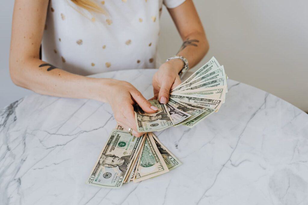 giving away money